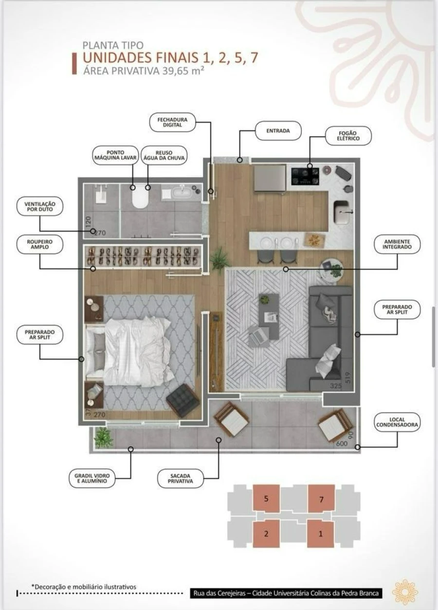 Apartamento em Pedra Branca, Palhoça. 1 quartos, 39m². Imagem 12 de 12