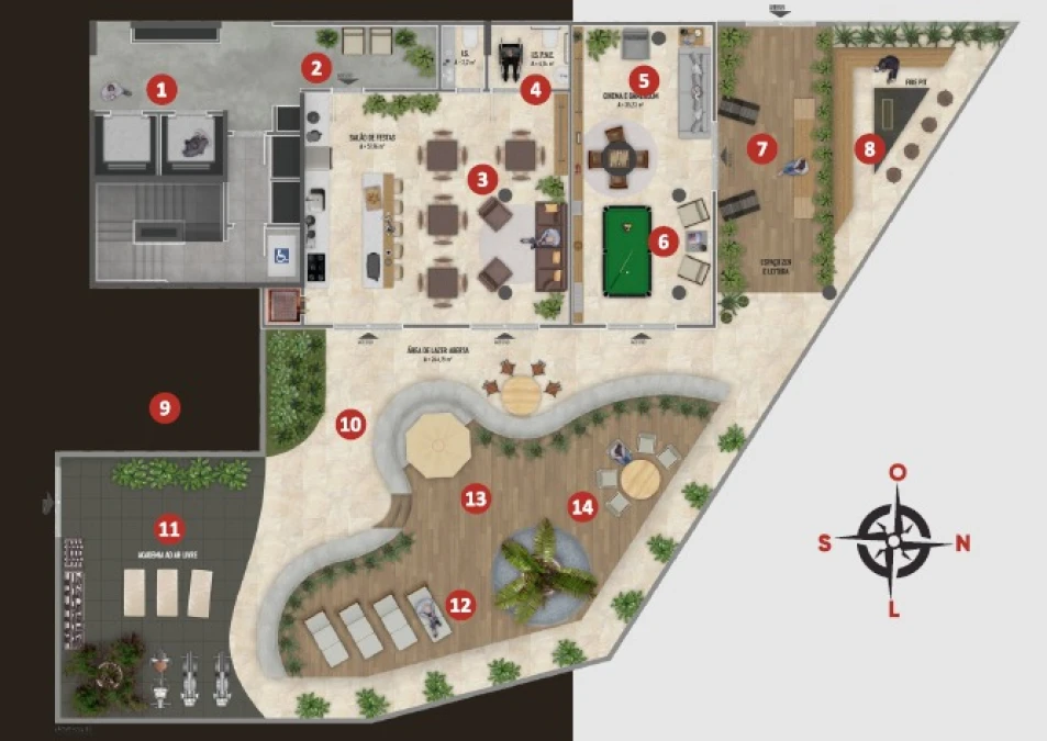 Apartamento em Pedra Branca, Palhoça. 1 quartos, 39m². Imagem 5 de 12