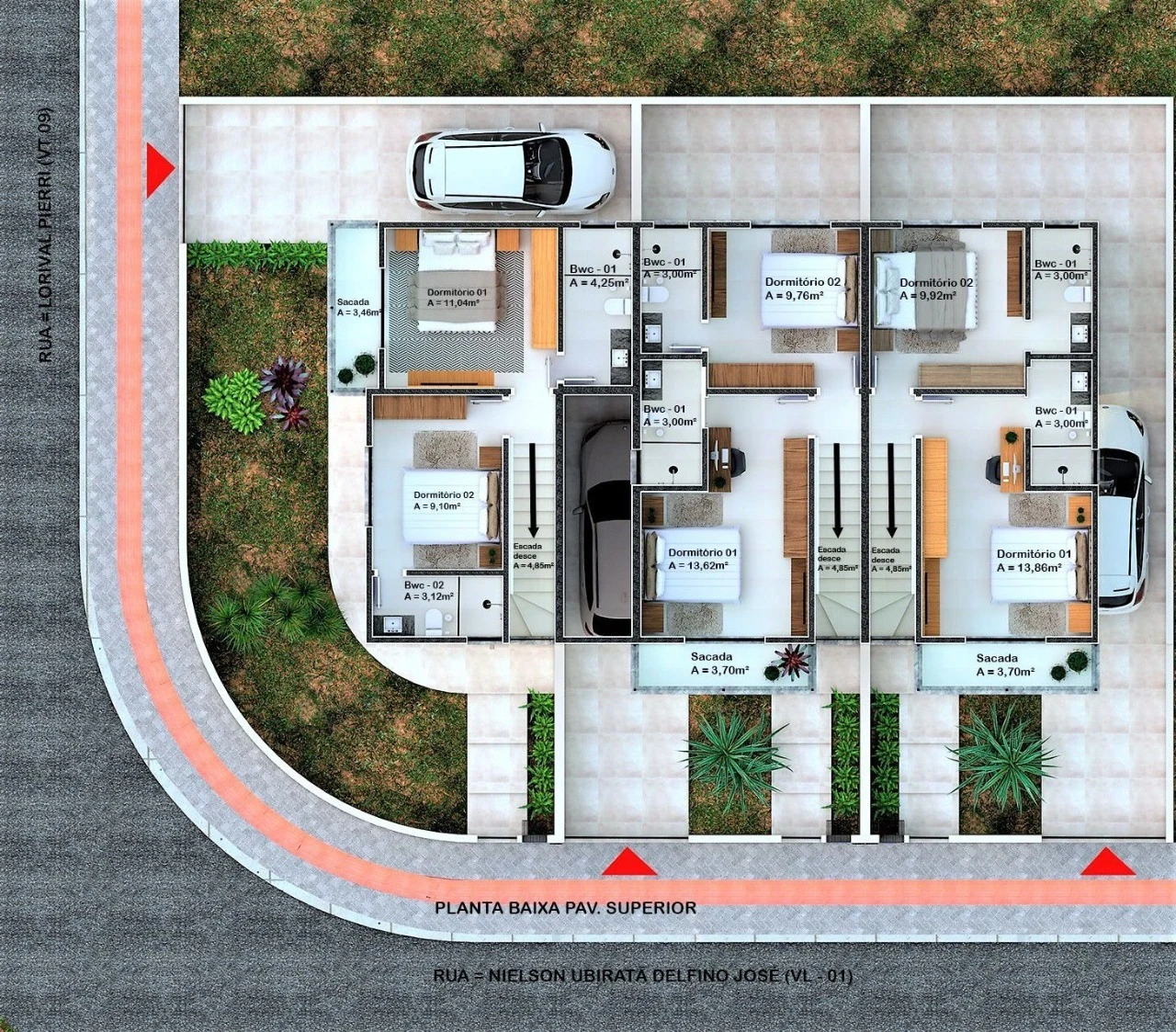 Sobrado Geminado em Bela Vista, Palhoça. 2 quartos, 83m². Imagem 27 de 28