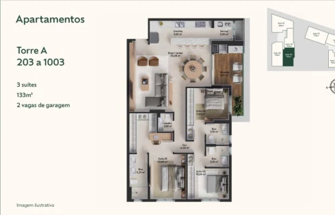 Apartamento em Pedra Branca, Palhoça