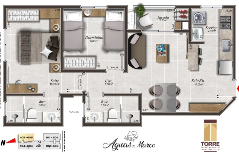 Apartamento em Pedra Branca, Palhoça