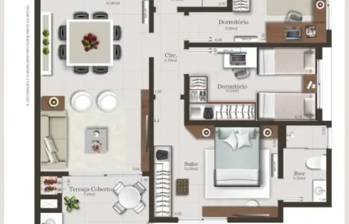 Apartamento em Pedra Branca, Palhoça