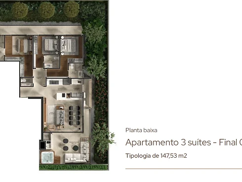 Apartamento em Pedra Branca, Palhoça