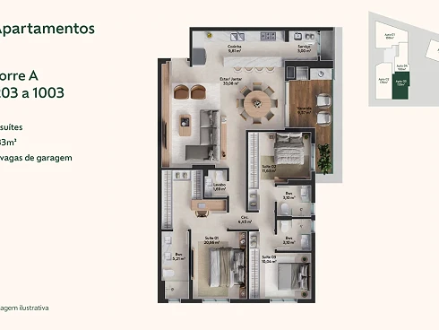 Apartamento em Pedra Branca, Palhoça
