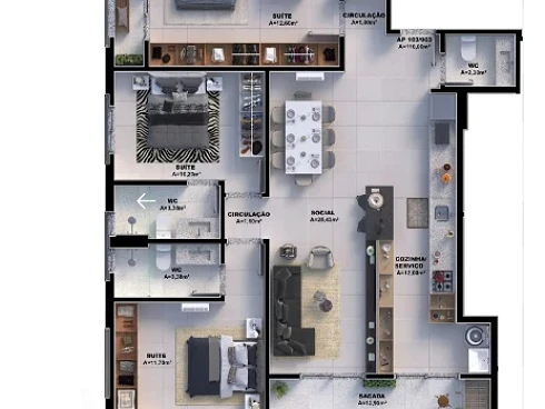 Apartamento em Pedra Branca, Palhoça