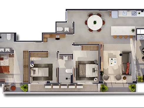 Apartamento em Kobrasol, São José