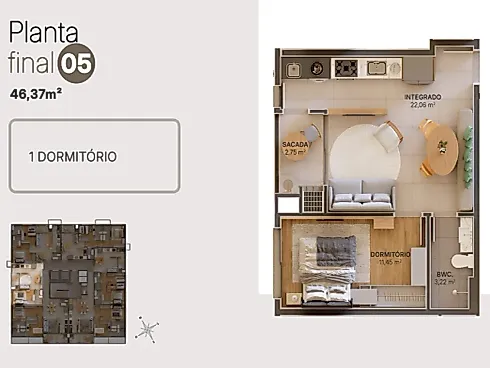 Apartamento em Pedra Branca, Palhoça - Foto 2