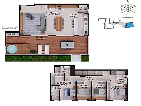 Apartamento em Pedra Branca, Palhoça - Foto 3