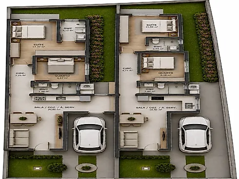 Casa 2 Quartos no Loteamento Bosque São José - Forquilhas - Foto 4