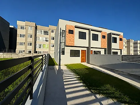 Sobrado Geminado 2 Quartos com 2 Suítes e 80m² - Sertão do Maruim - Sobrado geminado em Sertão do Maruim, São José - Foto 1