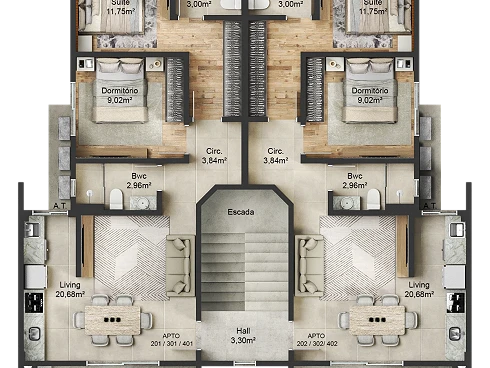 Apartamento em Meia Praia, Navegantes