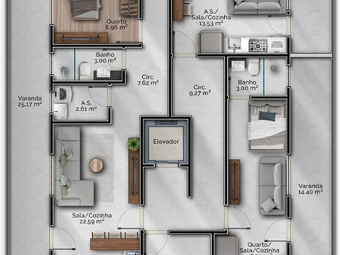 Apartamento em Gravatá, Navegantes