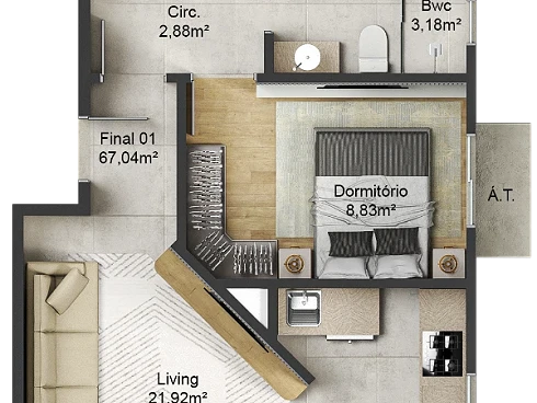 Apartamento em Gravatá, Navegantes