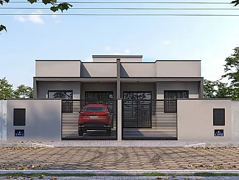 Casa Geminada com 2 Quartos no Bairro Machados em Navegantes - Casa geminada em Machados, Navegantes - Foto 1