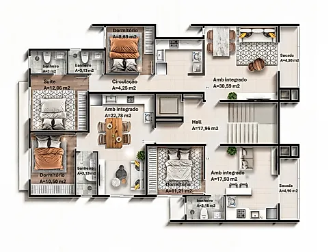 Apartamento Tipo Studio no Centro de Navegantes - Apartamento em Centro, Navegantes - Foto 4