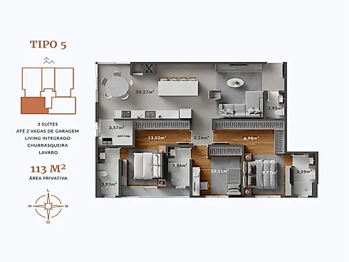 Apartamento com 0 quartos em Centro, Navegantes