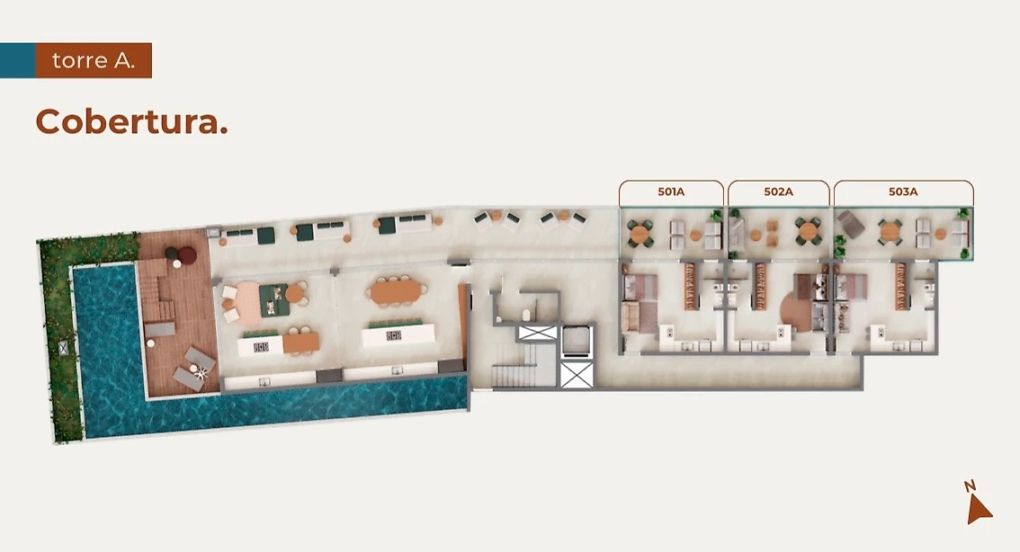 Studio em Jurerê, Florianópolis. 1 quartos, 17m². Imagem 9 de 11