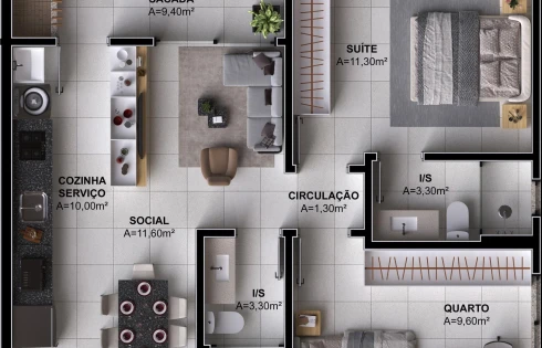 Apartamento em Pedra Branca, Palhoça