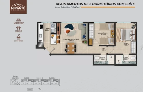 Apartamento em Coqueiros, Florianópolis