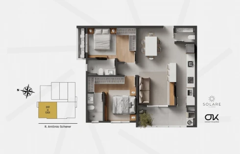 Apartamento em Kobrasol, São José