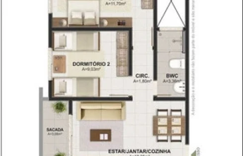 Apartamento em Pagani, Palhoça