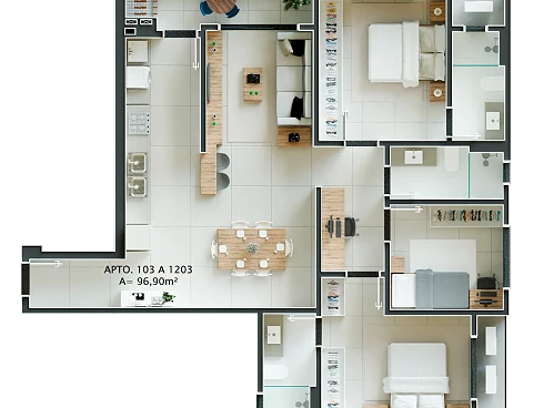 Apartamento em Pedra Branca, Palhoça
