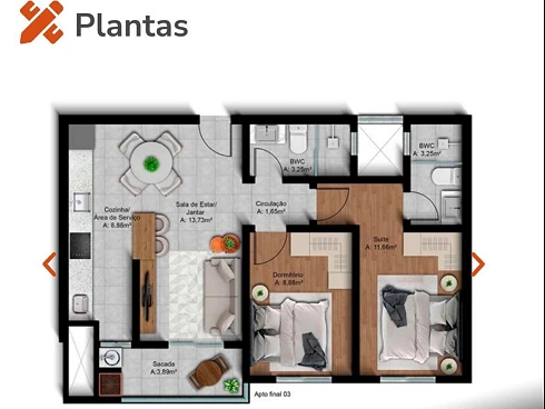 Apartamento em Jardim Eldorado, Palhoça