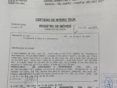Apartamento em Praia Comprida, São José