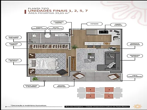 Apartamento de 1 Dormitório Pedra Branca - Foto 2